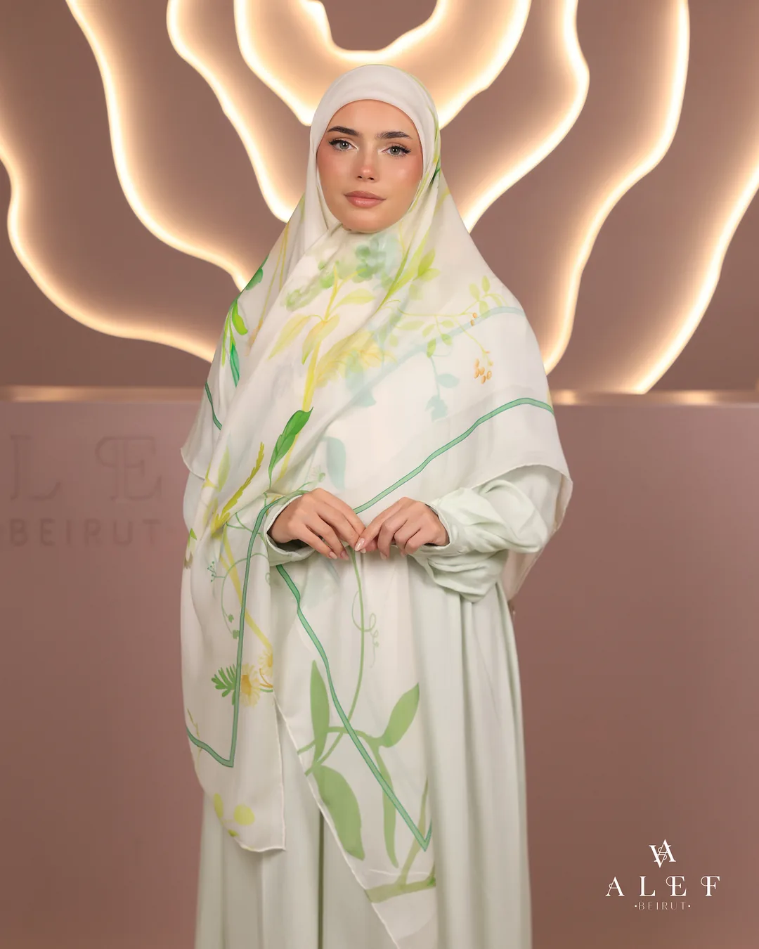 Artisana, Pure silk écharpe, Green