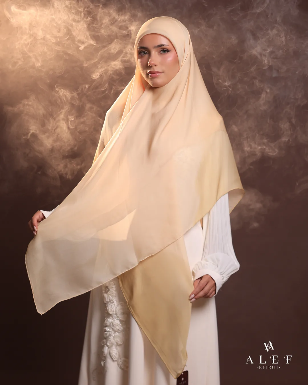 Diamond, Pure silk écharpe, Yellow