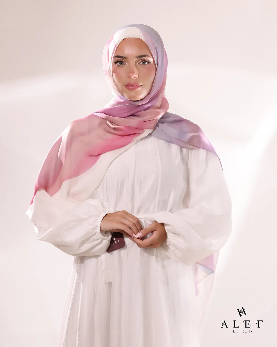Ocean, Pure silk mandil, Pastel